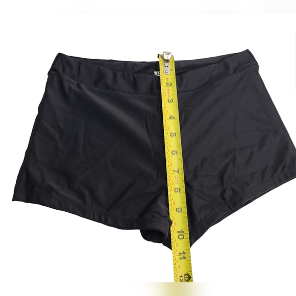 Women Two Piece Tankini Swimsuits Ruffle Tops with Boyshort Bathing Suit Black S - Picture 10 of 15